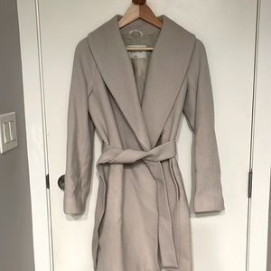 Babaton Sian wool coat in a bone colour